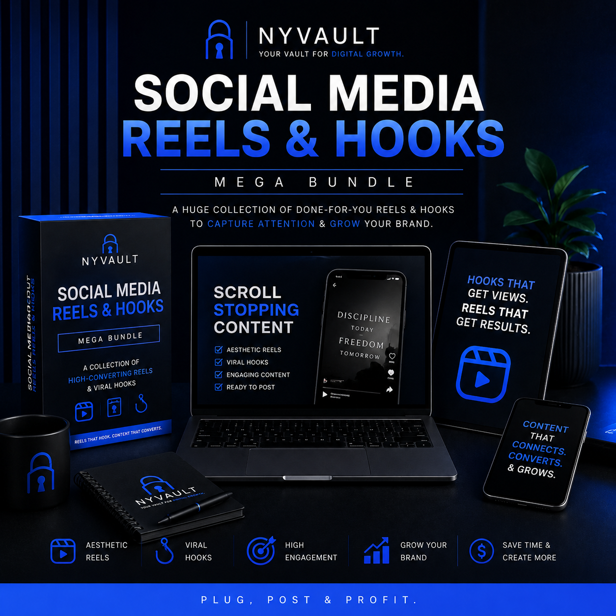 Bundle of Social media Aesthetic Reels and Hooks